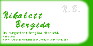 nikolett bergida business card